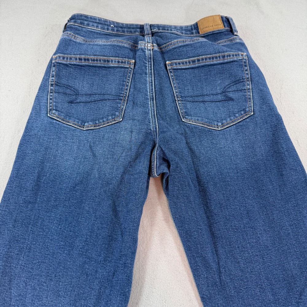 American Eagle Mom Jeans Womens 8R High Rise Medium Wash Stretch‎ Denim - Picture 4 of 11
